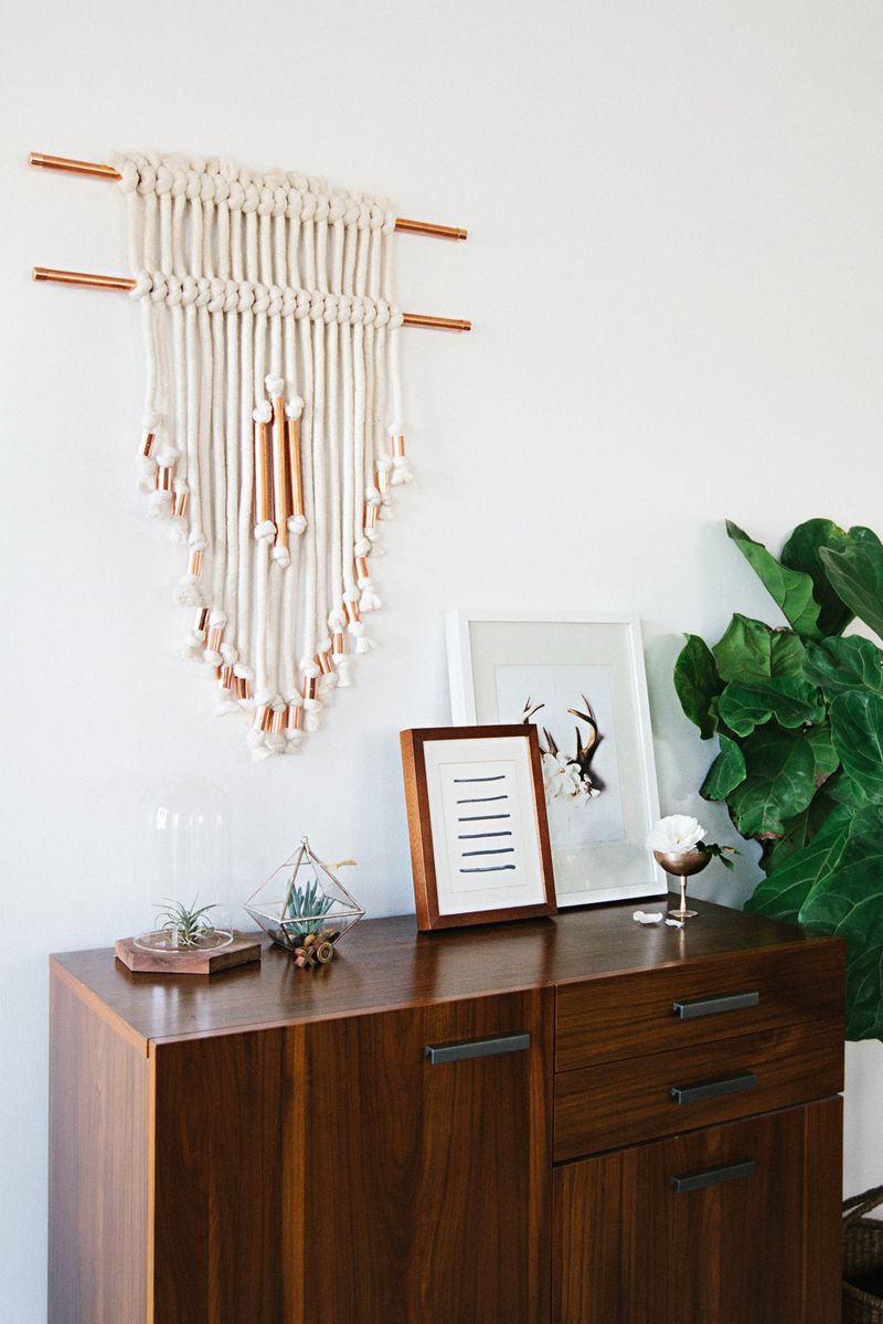 Hanging Copper Pipe Clothing Rack DIY - A Beautiful Mess