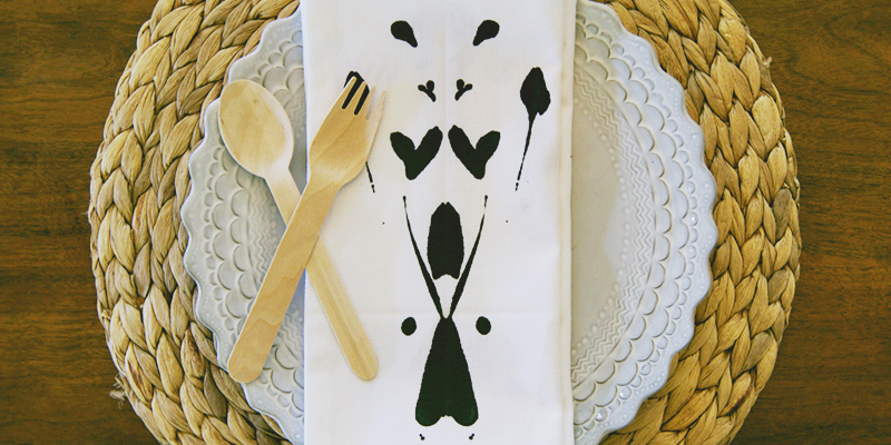 DIY: Easy Inkblot Napkins