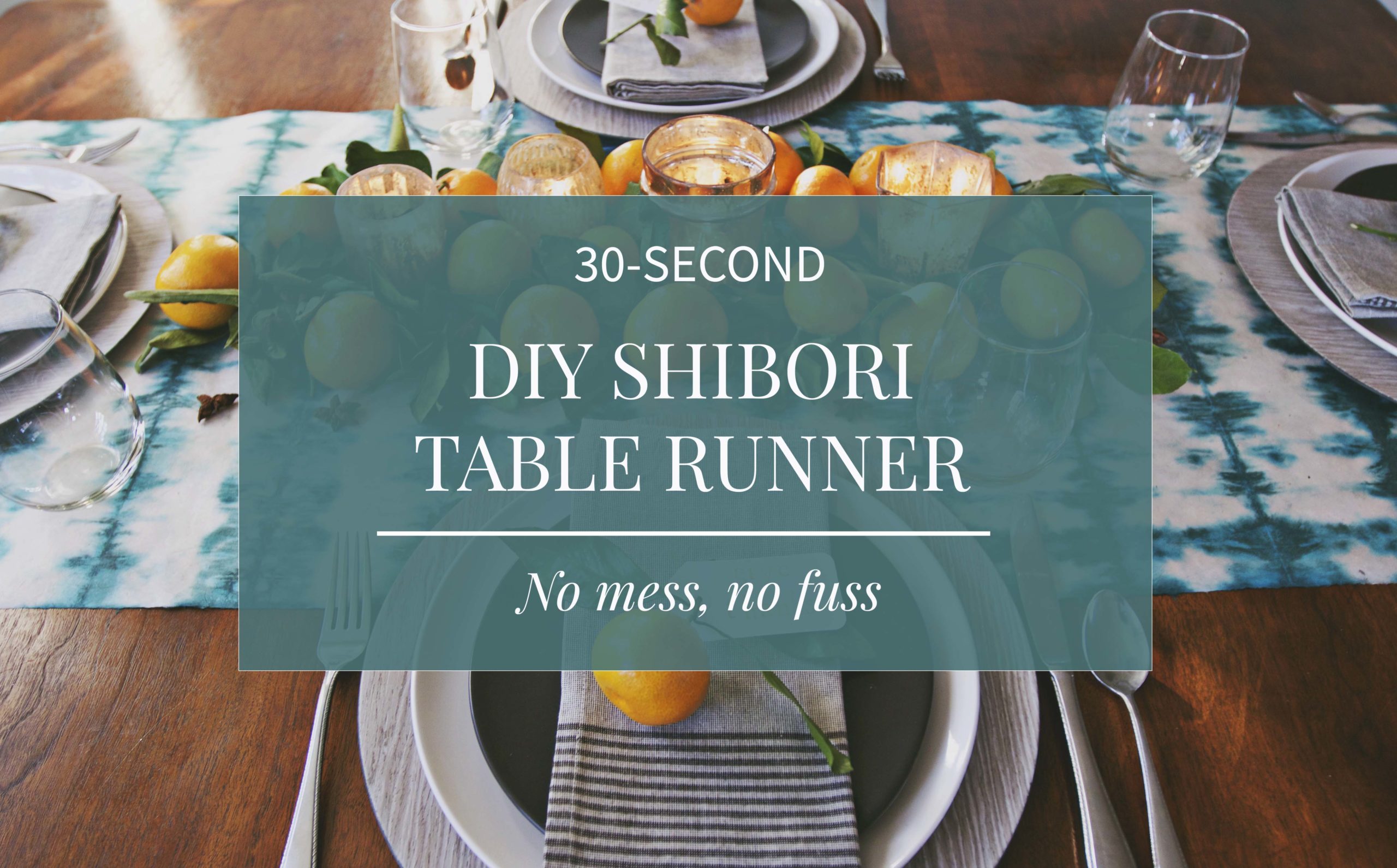 30-Second DIY Shibori Table Runner