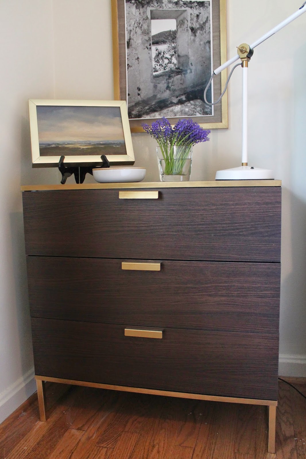 Ikea Hack Gold Spray Paint Trysil 3 Drawer Chest