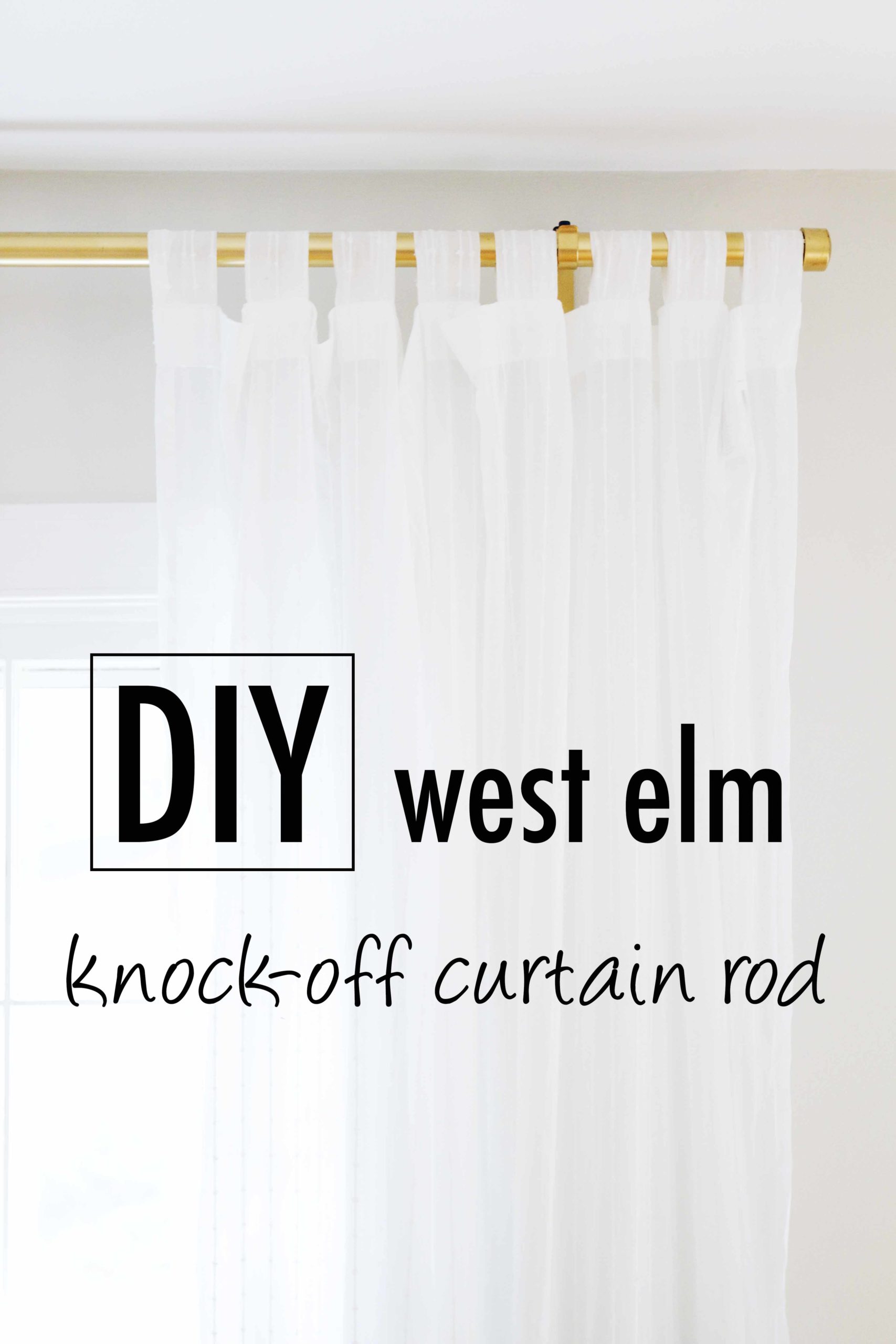 Diy Knock Off West Elm Curtain Rod Hack