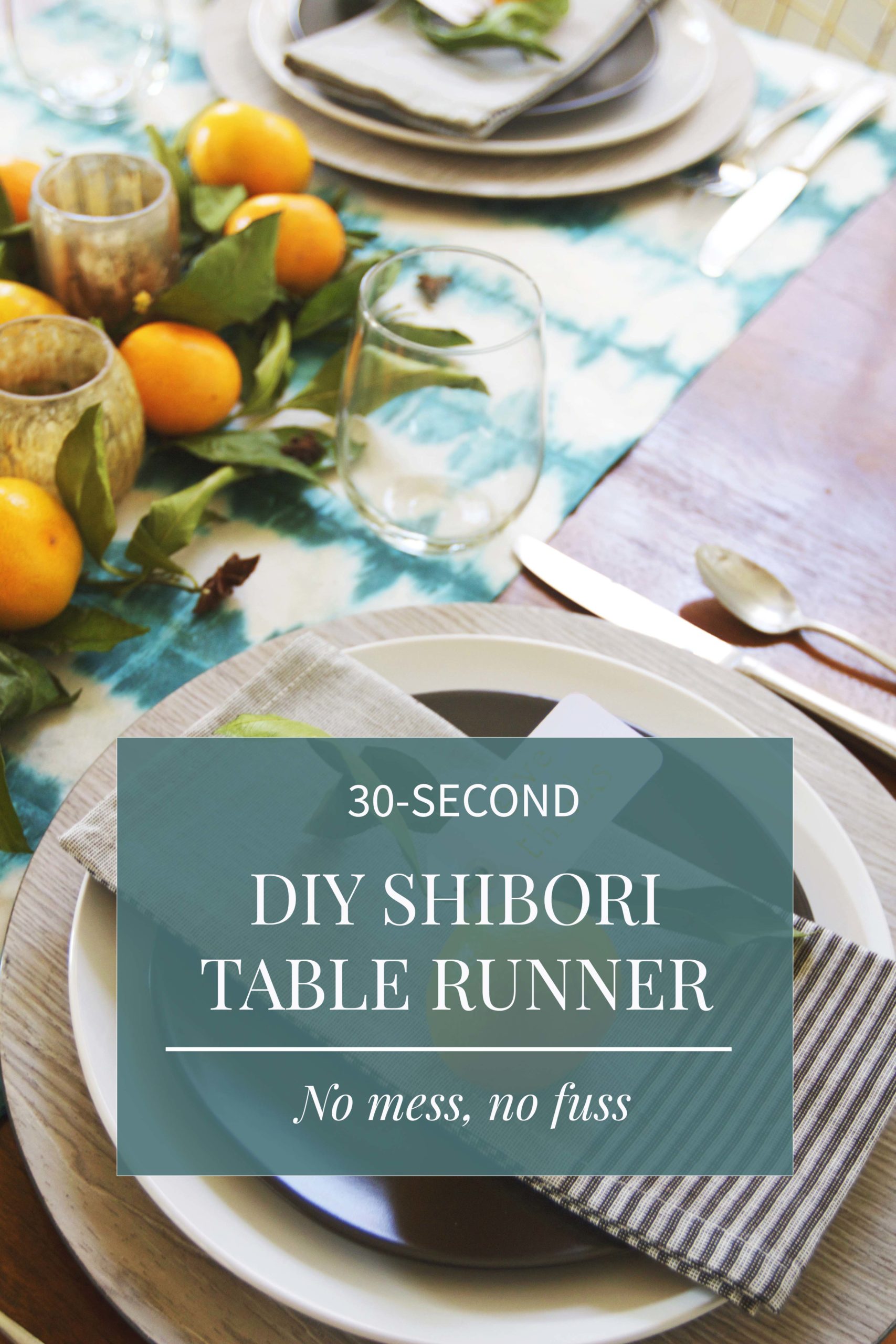 diy shibori table runner