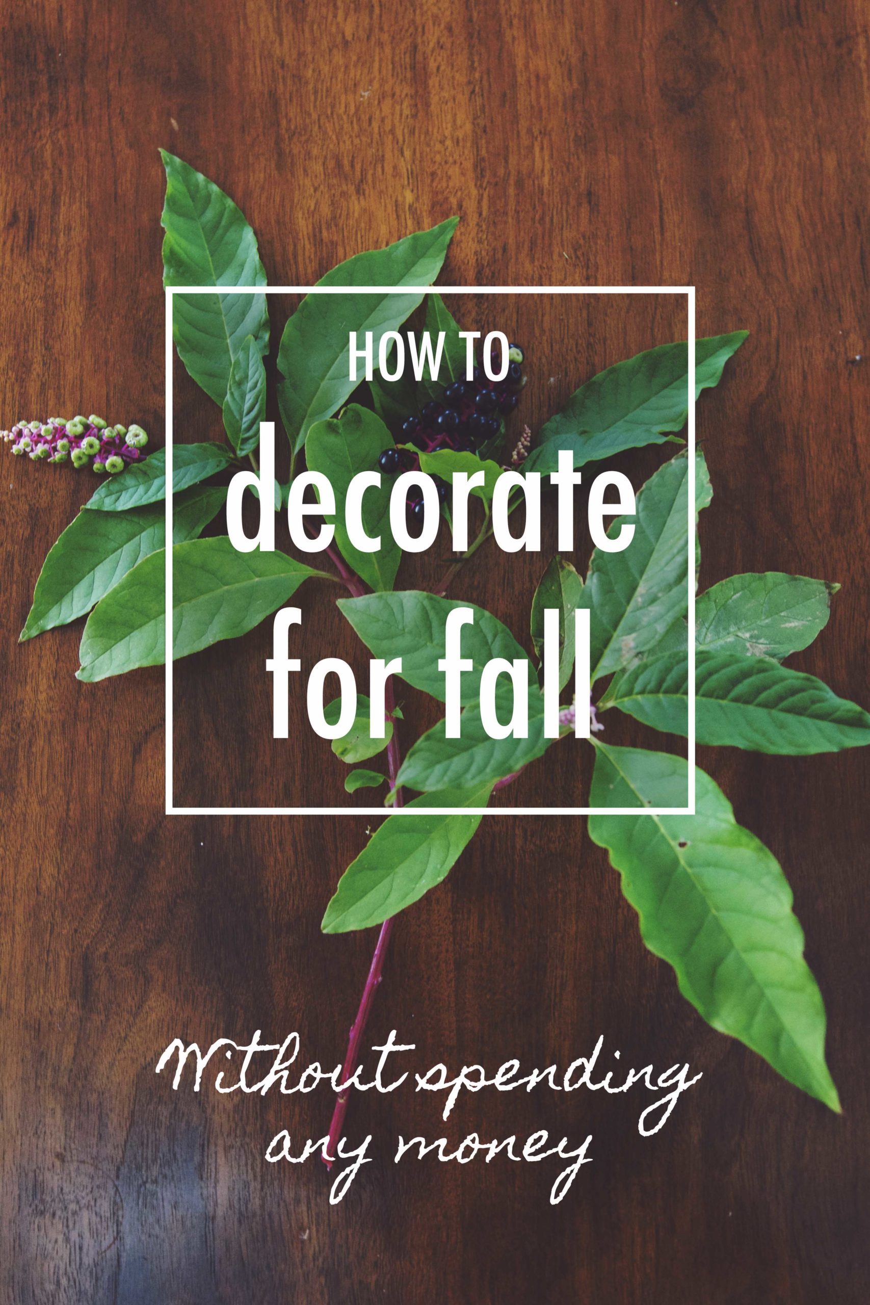 How To Decorate For Fall