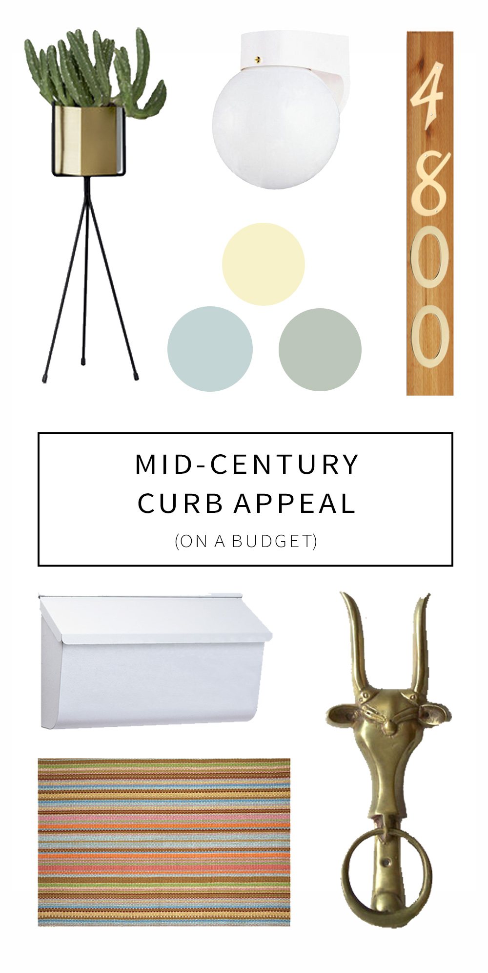 Mid-Century Curb Appeal on A Budget