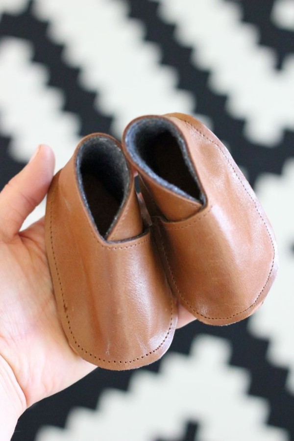 Leather Baby Booties by Delia Creates