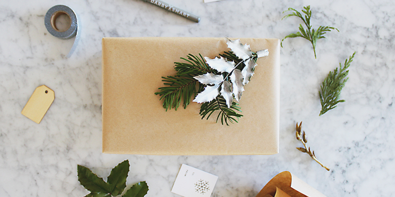 DIY Modern Christmas Gift Wrap featuring GAP + Darby Smart!