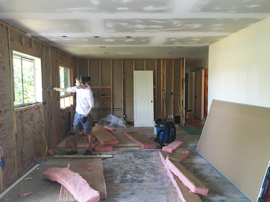 DIY Kitchen Renovation Drywall + Electrical