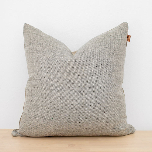 Sustainable Gray Woven Pillow