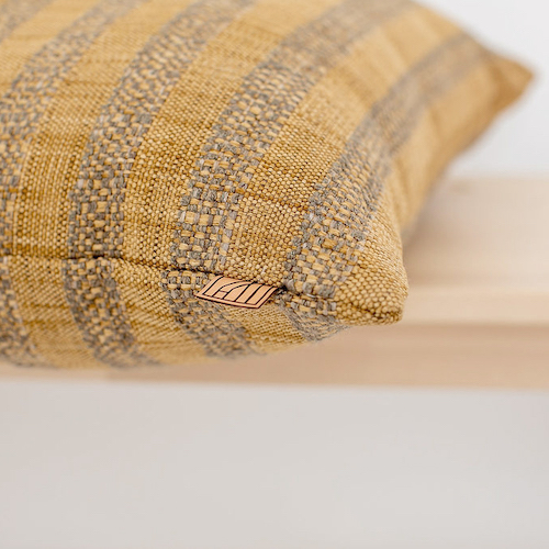 Sustainable Yellow Woven Pillow Soft