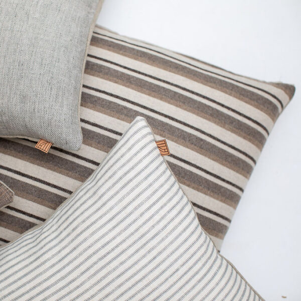 Sustainavble Neutral Striped Pillows
